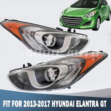 Fit 2013-2017 HYUNDAI ELANTRA GT Pair/RH&LH HEADLIGHT HALOGEN PROJECTOR OE STYLE picture