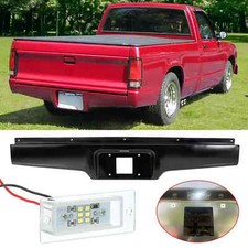 For 1982-1993 S10 S15 Sonoma Pickup Rear Bumper Roll Pan + License Plate Light picture