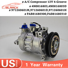 A/C Compressor 4N0816803 For Porsche Panamera Audi Q7 Q8 RSQ8 17-25 12V 4 Groove picture
