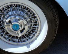 Tire Side White wall Tire Insert Topper 15'' Rubber Tire Ring Set of 4 Pcs picture