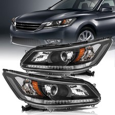 For 2013 2014 2015 Honda Accord Sedan W/O LED DRL Projector Halogen Headlights picture