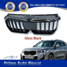 For 2023-2026 BMW X1 U11 Front Bumper Kidney Grille w/ LED Light Gloss Black picture