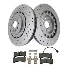 For 2014-2022 Maserati Ghibli Quattroporte front brake rotors Ceramic brake pads picture