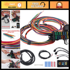 Universal 14 Circuit Wiring Harness Kit - Professional Electrical Wire Setup picture