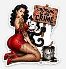 Lowrider Felix the Cat Carshow Sticker - 