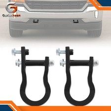 #84072463 Pair (2pcs) Tow Hooks For Chevrolet Silverado GMC Sierra 1500 2007-19 picture
