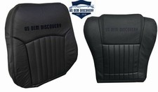 2002 Pontiac Firebird Trans Am Front Driver Top & Bottom Leather Seat Cover Blk picture
