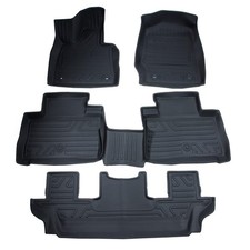 TPE Floor Mats 1st & 2nd & Rear Liner Black For 2020-2024 Lincoln Aviator 6-Seat picture
