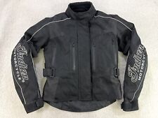 Indian Motorcycle Armored Textile Riding Jacket Waterproof Black Womens Small picture