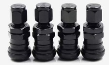 4 RAYS VOLK RACING BLACK FORGED ALUMINUM VALVE STEM CAPS WHEEL RIM UNIVERSAL JDM picture