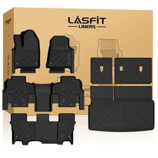 3 Row Floor Mats & Cargo Liner for 2022-2025 Jeep Wagoneer TPE 3D Molded Carpet picture