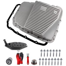 Upgraded aluminum 265-817 Transmission Oil Pan with Magnetic Drain Plug & Gasket picture