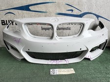 w/damages 2014 2017 BMW F22 F23 M-SPORT 2 FRONT BUMPER OEM AY82325 w/sensorholes picture