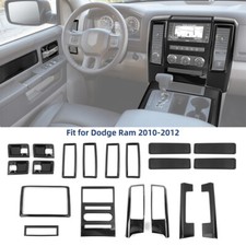 19pcs Interior Decoration Cover Trim For Dodge RAM 1500 2010-2012 Carbon Fiber picture