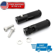 8MM Universal Motorcycle Racing Bike Folding Footrest Footpegs Foot Pegs Black picture