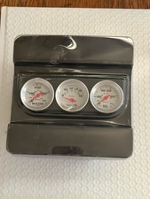 Equus Gauge Set 8100; 8000 Series Water Temp, Volt, Oil Pressure White 1-1/2 in. picture