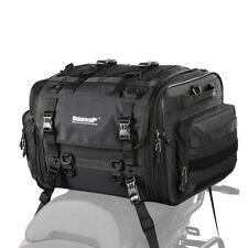 40-60L Black Motorcycle Rear Seat Tail Bag Waterproof Storage Shoulder Bag PVC picture
