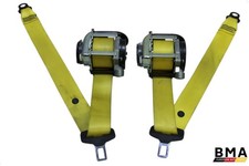 Porsche 718 Spyder RS Left & Right Yellow Seatbelt Set (2) 2024 2025 OEM picture