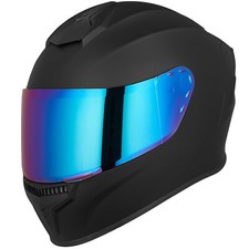 Full Face Motorcycle Seller Refurbished Helmet Adult Tinted Visor DOT 813 picture
