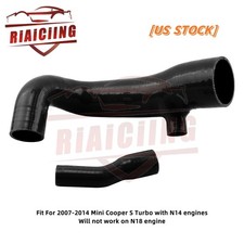 NEW Silicone Air Intake Inlet Hose For 07-14 Mini Cooper S N14 R55 R56 R57 Black picture