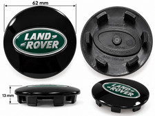 4x 62mm Land Rover Range Rover Wheel Center Caps Black Green Replacement Set picture