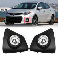 Pair Fog Lights Fits 2014-2016 Toyota Corolla S LH&RH Front Bumper Fog Lamps picture