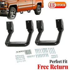 2Pcs Universal Truck Side Step Nerf Bars Black Aluminum for For Truck/SUV/Pickup picture