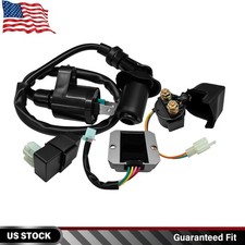 Ignition Coil Voltage Regulator Solenoid Relay CDI Box Spark Plug Kit 50cc-150cc picture