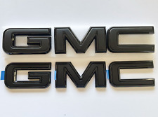 NEW Front & Rear Emblem Black kit For 2019 - 2024 GMC Sierra 1500 2500HD 3500HD picture