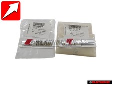 2x Original Audi DTM Side Badge Emblem Chrome Red - 8E0853601A picture