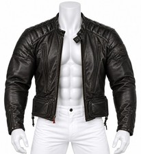 FirstGear by Hein Gericke Men’s Black Leather Motorcycle Jacket – Size 40 picture