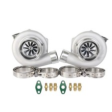 GEN2 GTX3584RS Point Milled Wheel DBB Twin Turbo 1.01 V-Band TH W/ Flange Clamp picture