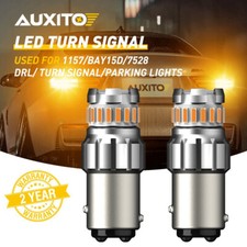 1157 LED Rear Turn Signal Blinker SUPER BRIGHT Amber for GMC Sierra 1993-1997 2* picture