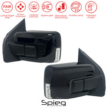 PAIR Side Mirror for 2021-2025 FORD F150 BSM Power Heated Signal Puddle Lamp picture