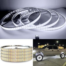 15.5'' Quad Row Pure White Waterproof LED Truck Wheel Rim Lights Kit (White pcb) picture