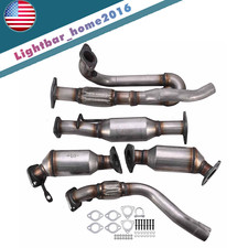 For 2009-2017 GMC Acadia 3.6L All Three Catalytic Converters Flex Pipe 4 PIECES picture