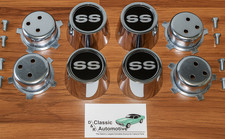 1969-70 Camaro Chevelle Nova SS Rally Wheel Center Caps Set 8pc Hub Ornaments picture