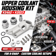 For K24A2 K20Z3 Billet Upper Coolant Housing Kit 16AN 1.25