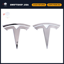 3D Metal Model Y Badge Emblem Set - Front Hood & Rear Trunk Logo Replacement, Ch picture