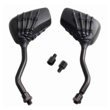 Motorcycle Skeleton Skull Hand Claw Rearview Side Mirrors 8mm 10mm Universal US picture