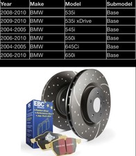 EBC S5KF1237 Yellow Pads & Rotors Kit 04 10 BMW E60 535i 545i 550i 645ci 650i  picture