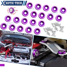 20Pcs Purple Billet Aluminum Fender Bumper Washer Bolt Engine Bay Screw Kit JDM picture