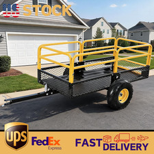 1500lbs Load ATV UTV Dump Cart Lawn Tractor Tow Behind Garden Trailer 20 Cu. Ft. picture