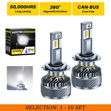 2-20X AUXITO H7 LED Headlight Bulb 6500K High Low Beam White Lamp IP68 X5-Series picture