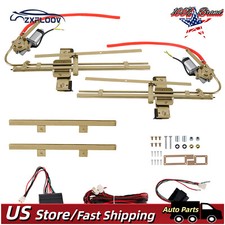 Universal 2-Door Flat Glass Power Window Kit w/Switches & Wiring picture
