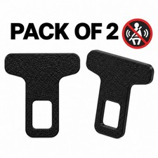 2-Pack Universal Black Seat Belt Buckle Insert Clips picture