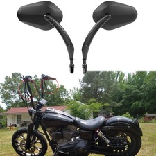 Motorcycle Side Mirrors Matte Black For Harley Davidson Dyna Heritage Softail picture