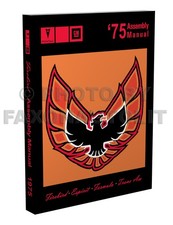 1975 Pontiac Firebird Factory Assembly Manual Bound Trans Am Esprit Formula picture
