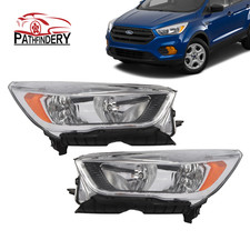 Pair LH RH Halogen Headlights w/o LED DRL For 2017-2019 Ford Escape picture