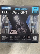 TYPE S LED H7 Fog Light LM57849-24/2 Fan Cooled Single Beam Ultra Bright 2Pk NEW picture